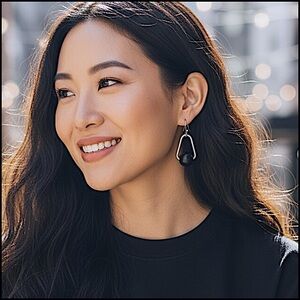 5 for $25💫Alternative Biker Gothic Black Ball Dangles